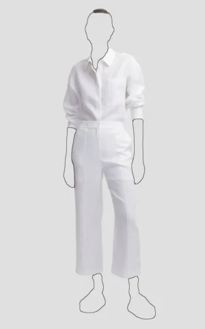 شلوار زنانه راسته سفید مجلسی ایپکیول