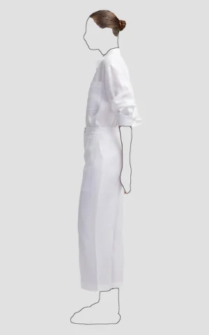 شلوار زنانه راسته سفید مجلسی ایپکیول