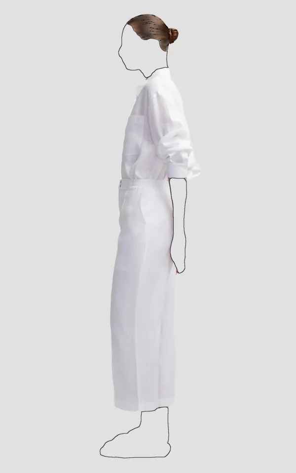 شلوار زنانه راسته سفید مجلسی ایپکیول