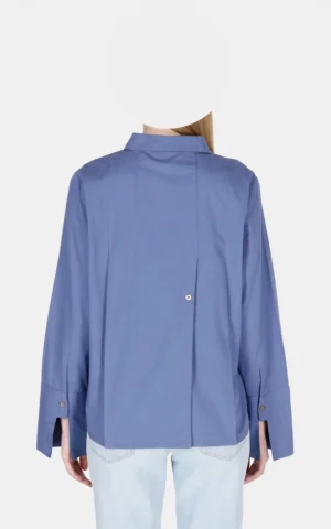 شومیز زنانه یقه‌دار دکمه‌ای برند IPEKYOL با طراحی خاص و پارچه لوکس - از نمای پشت