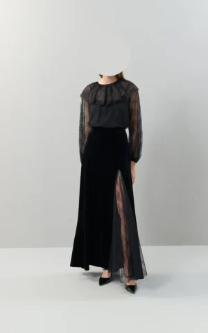 دامن بلند مجلسی زنانه رومن (Roman) مدل چاک‌دار کد K2515061