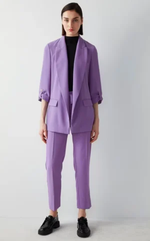 شلوار زنانه بنفش راسته شیک ایپکیول