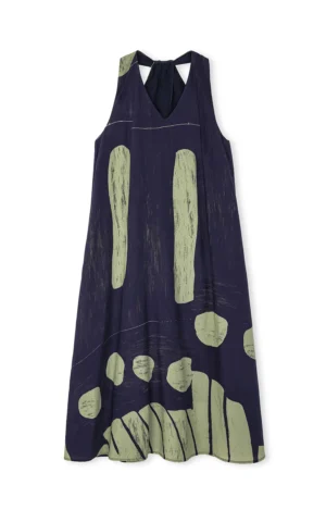 پیراهن زنانه راحت خانگی سرمه‌ای ایپکیول