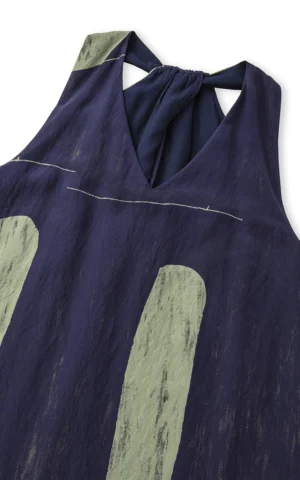 پیراهن زنانه راحت خانگی سرمه‌ای ایپکیول