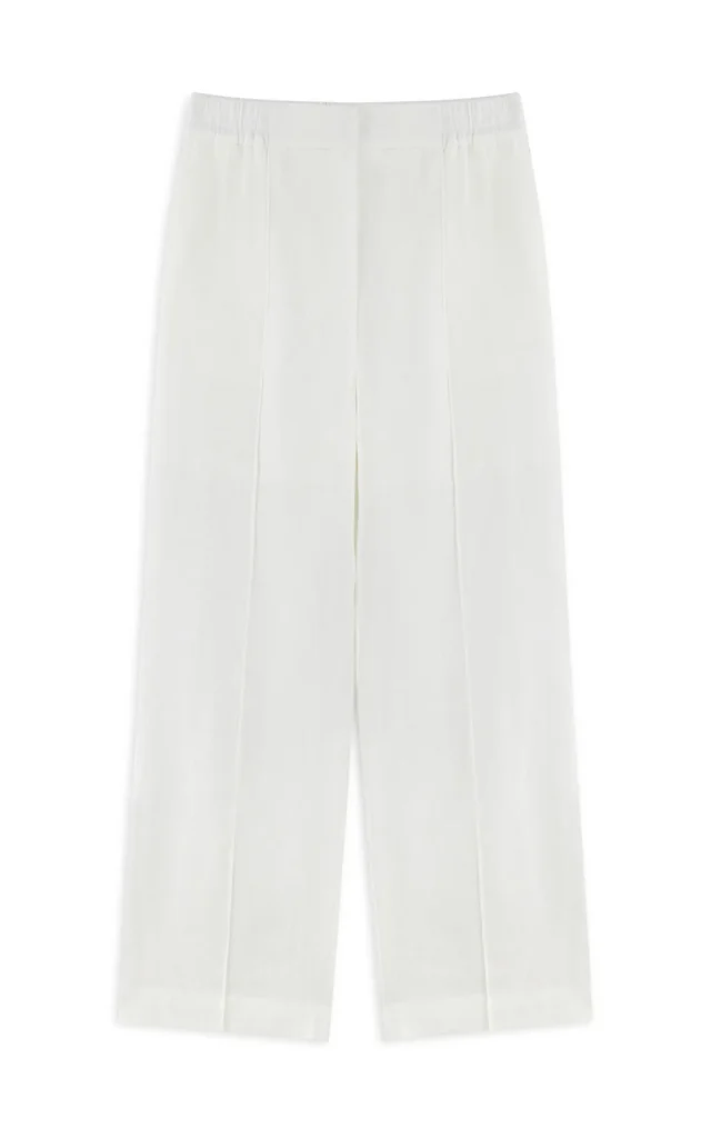 شلوار زنانه راسته سفید مجلسی ایپکیول