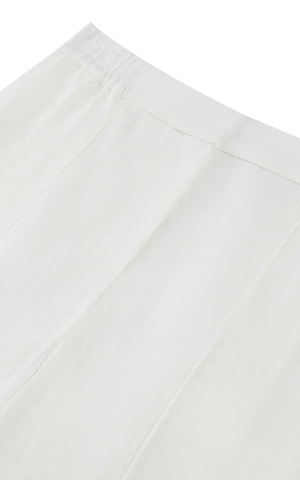 شلوار زنانه راسته سفید مجلسی ایپکیول