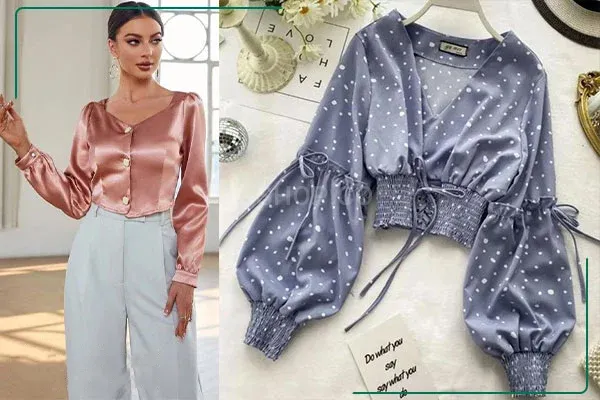 مدل بلوز مجلسی دخترانه کراپ