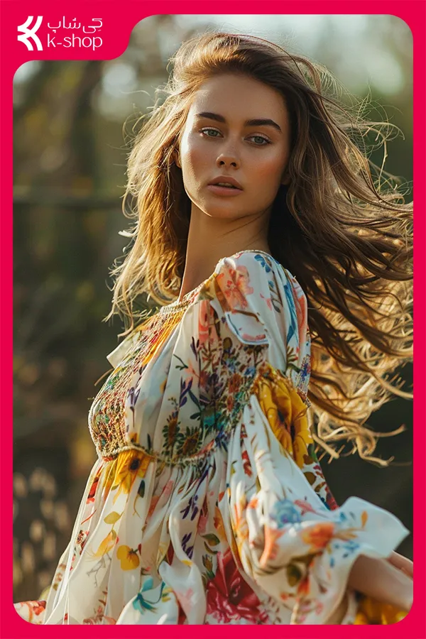 پیراهن بوهو طرح‌دار (Boho Style)
