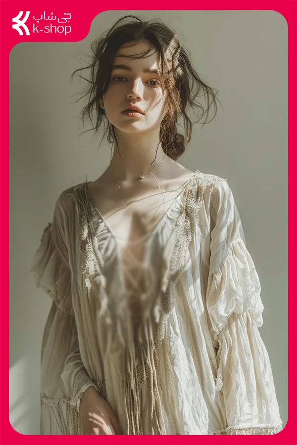 پیراهن ریشه‌دار تابستانی